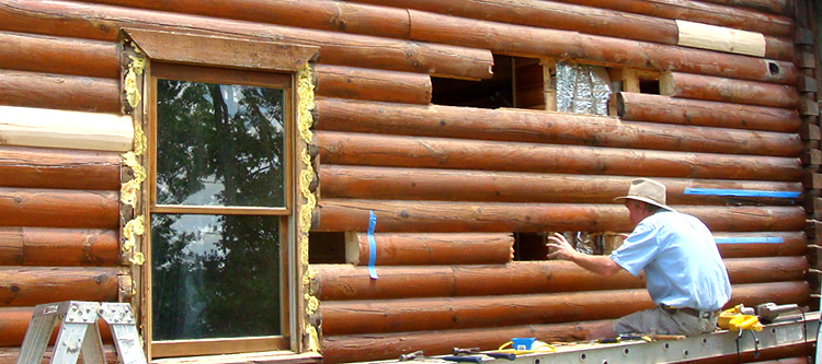Log Home Repair Page County, Virginia