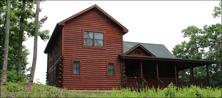 Professional Log Home Borate Application  Page County, Virginia