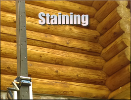  Page County, Virginia Log Home Staining